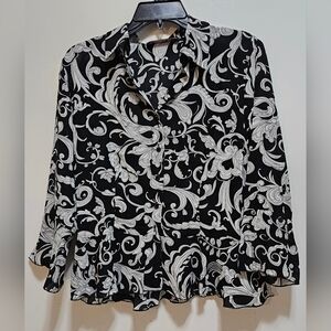 VIOLET & CLAIRE NEW YORK WOMEN'S BUTTON DOWN BLOUSE SIZE M